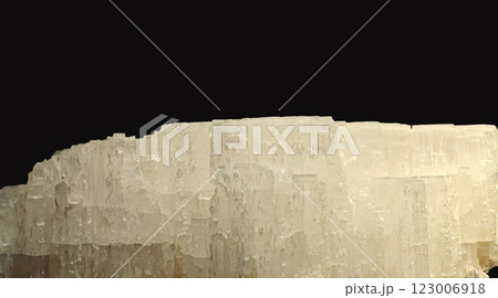 Close-Up View of Beryllonite Mineral Specimen on Dark Background 123006918