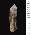 Detailed Close-Up View of Quartz Crystal Specimen on Dark Background 123007034