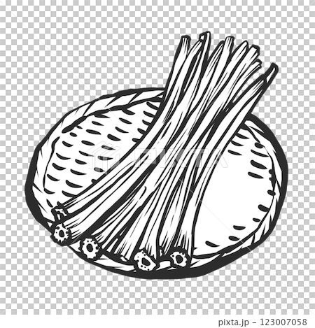ふきの手描き筆絵風イラスト 123007058