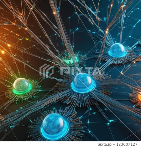 デジタル、AI、ビッグデータ、ネットワークなどのイメージ画 123007127