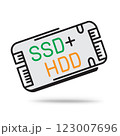 ssd hdd memory outline icon 123007696