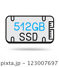 ssd 512 memory outline icon 123007697