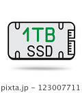 ssd 1TB memory outline icon 123007711