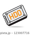 HDD memory outline icon 123007716
