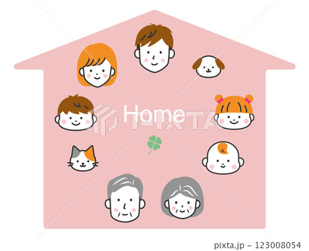 三世代ファミリーと家 三世代ファミリーと家 123008054