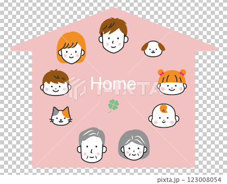 三世代ファミリーと家 三世代ファミリーと家 123008054