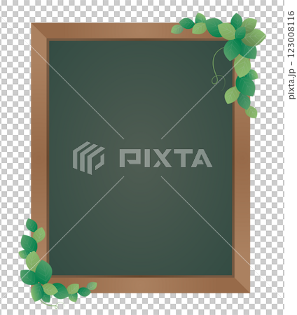 A message board with a green and wooden border A message board with a green and wooden border 123008116