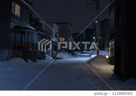 大雪の後の道 大雪の後の道 123008565