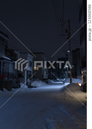 大雪の後の道 大雪の後の道 123008566