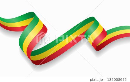 Malian flag wavy abstract background. Vector illustration. 123008653