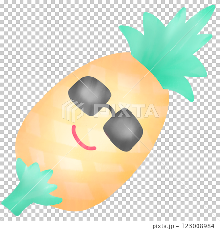 A vibrantly colored watercolor painting of a pineapple A vibrantly colored watercolor painting of a pineapple 123008984