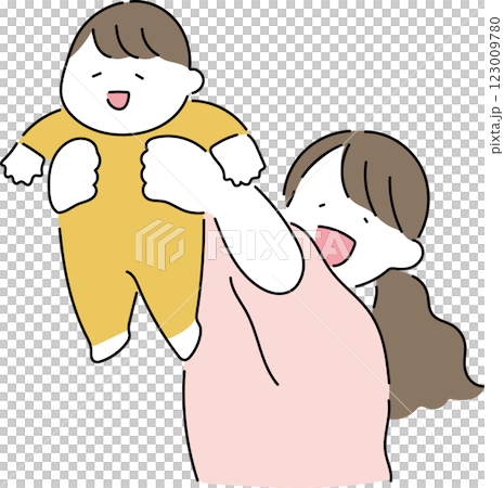 Mother holding a baby 123009780