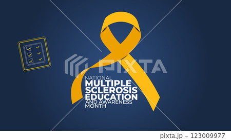 Raising Awareness National Multiple Sclerosis Month, concept. Banner template 123009977