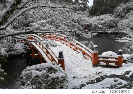 世界遺産京都市醍醐寺 弁天池に架かる太鼓橋 世界遺産京都市醍醐寺 弁天池に架かる太鼓橋 123010706
