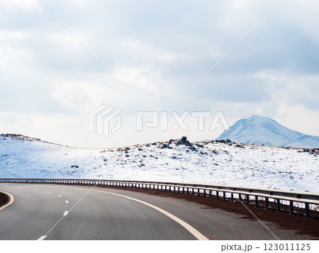 highway in mountais of Aragatsotn Region, Armenia 123011125
