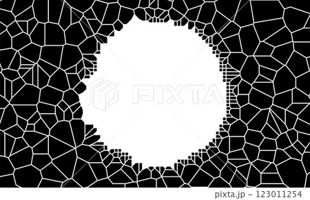 Black and white geometric pattern resembling a broken or shattered design Black and white geometric pattern resembling a broken or shattered design 123011254