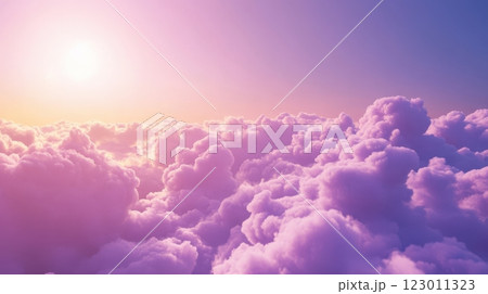 Soft Pastel Clouds Gently Fill The Sky 123011323