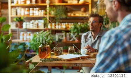 Naturopathic Consultation Showing A Practitioner 123011354
