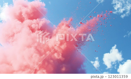 Colorful Holi Powder Abstract Background 123011359