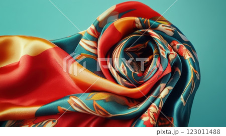 Square Scarf Mockup For Your Design 123011488