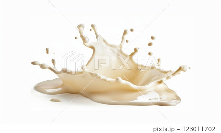 White cream drop levitating on white background White cream drop levitating on white background 123011702