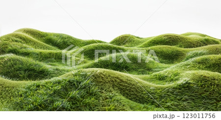 Green grassy hills isolated on white background 123011756