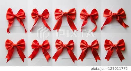 red bow isolated on white background 123011772