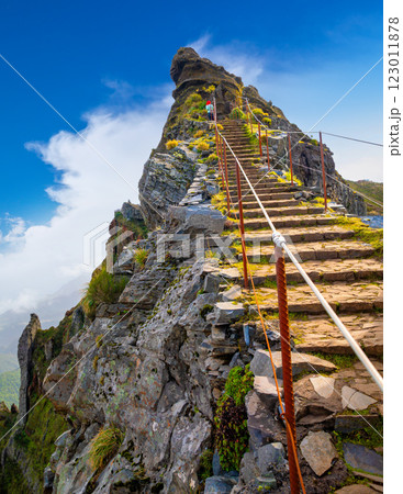 Beautiful view of Pico do Arieiro on Madeira island, Portugal 123011878
