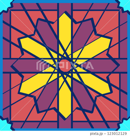 Ramadan Geometric Pattern with Star Design 123012129