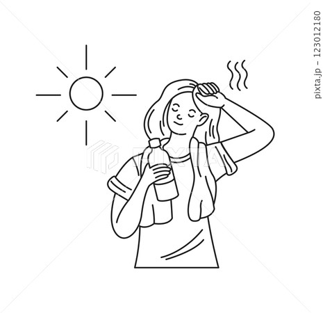 Hot summer day with a cold drink Hot summer day with a cold drink 123012180