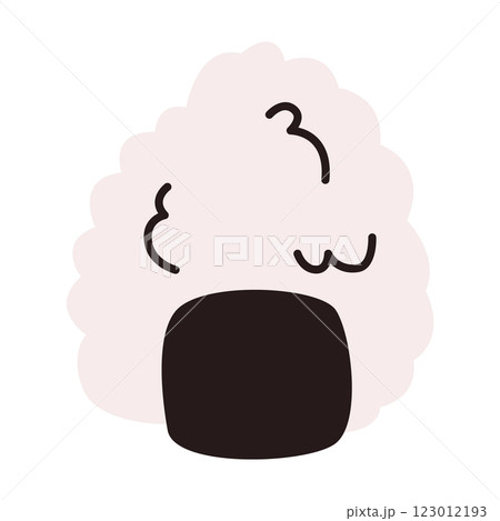 Cute onigiri rice ball with seaweed Cute onigiri rice ball with seaweed 123012193