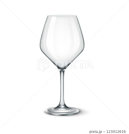 Modern transparent wine glass with unique shape 123012616