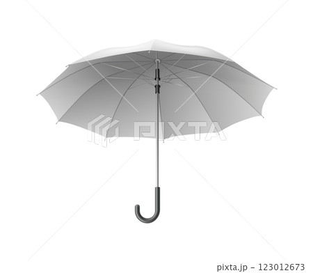 Open umbrella-cane with handle realistic vector illustration 123012673