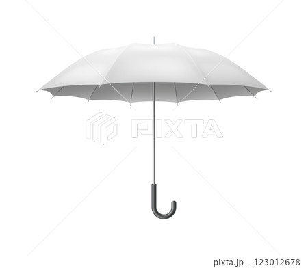 Classic style umbrella with metal handle vector illustration 123012678