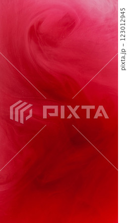 Smoke vortex. Paint water. Defocused bright pink red color gradient shiny particles texture vapor wave flow abstract art background. 123012945