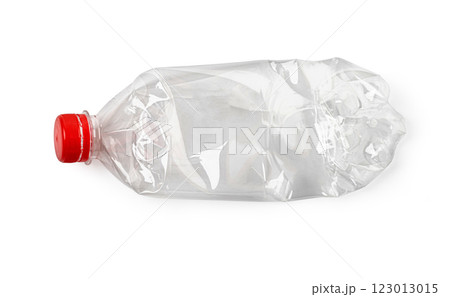 Used plastic bottles on white 123013015