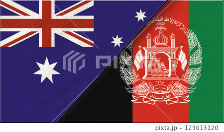 Flags of Australia and Afghanistan. Two Flags Together Australian and Afghan Flags of Australia and Afghanistan. Two Flags Together Australian and Afghan 123013120