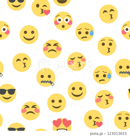 Seamless pattern of emoticons and emoji, emoji vector illustration, emoji background for social network Seamless pattern of emoticons and emoji, emoji vector illustration, emoji background for social network 123013653