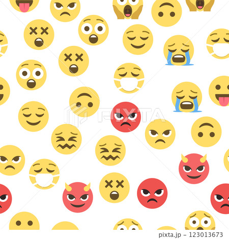 Seamless pattern of emoticons and emoji, emoji vector illustration, emoji background for social network Seamless pattern of emoticons and emoji, emoji vector illustration, emoji background for social network 123013673