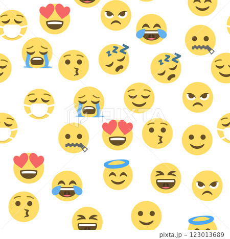 Seamless pattern of emoticons and emoji, emoji vector illustration, emoji background for social network Seamless pattern of emoticons and emoji, emoji vector illustration, emoji background for social network 123013689