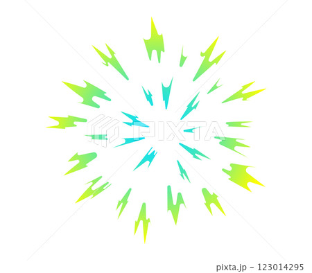Colorful Starburst. Bomb gradient blast Big explosion. Abstract comic book explosion flash. Flash beam explosion flash glow . Anime Vector graphic illustration 123014295