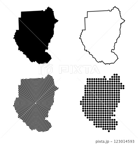 Sudan Map Icon Illustration Sudan Map Icon Illustration 123014593