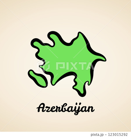 Azerbaijan - Outline Map 123015292