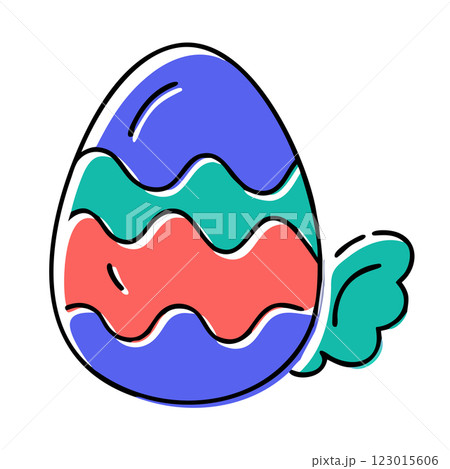 Doodle-style illustration of colorful decorated Easter eggs for Easter. Doodle-style illustration of colorful decorated Easter eggs for Easter. 123015606