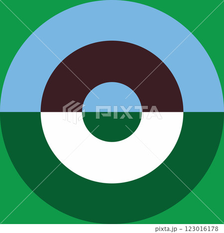 Concentric circles geometric organic design 123016178