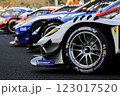 レーシングカーのタイヤ 123017520