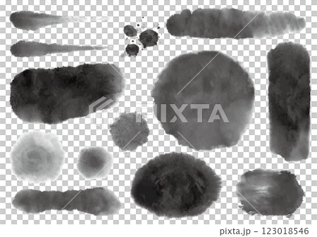 一組 13 幅日式墨水插畫 123018546