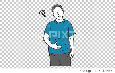 Illustration material of a man suffering from metabolic syndrome Illustration material of a man suffering from metabolic syndrome 123018667