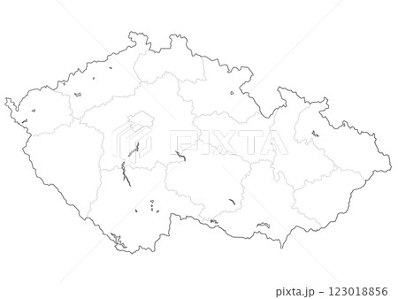 白地図　チェコ 123018856