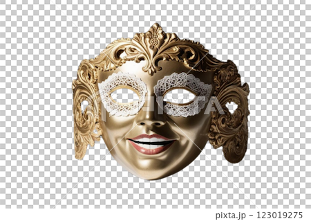 Opera carnival mask on transparency background...のイラスト素材 [123019275 ...
